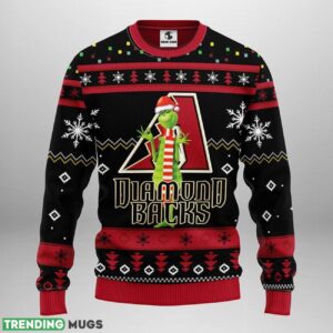 Arizona Diamondbacks Funny Grinch Ugly Christmas Sweater For Sport Fans Christmas Gift 3D Sweater