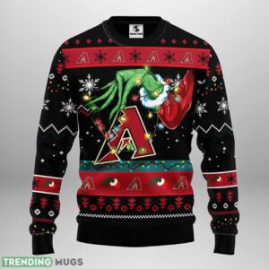 Arizona Diamondbacks Grinch Ugly Christmas Sweater For Sport Fans Christmas Gift 3D Sweater