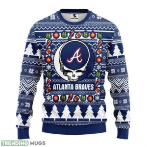 Atlanta Braves Grateful Dead Ugly Christmas Sweater Men Women Unisex Sweater 3D Sweater
