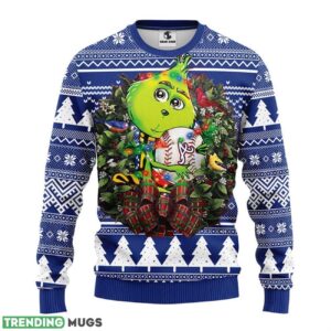 Atlanta Braves Grinch Hug Ugly Christmas Sweater For Sport Fans Christmas Gift 3D Sweater