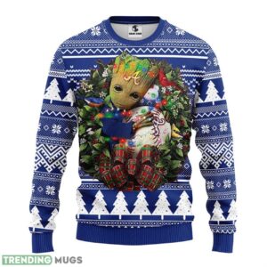 Atlanta Braves Groot Hug Ugly Christmas Sweater For Sport Fans Christmas Gift 3D Sweater