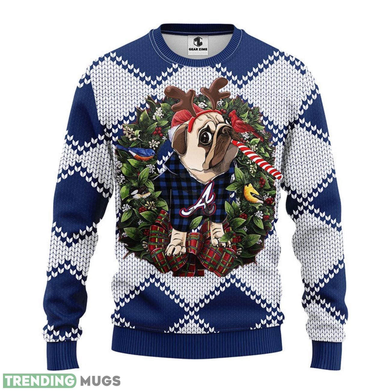 Atlanta Braves Pub Dog Ugly Christmas Sweater For Sport Fans Christmas Gift 3D Sweater Atlanta Braves Pub Dog Ugly Christmas Sweater For Sport Fans Christmas Gift 3D Sweater