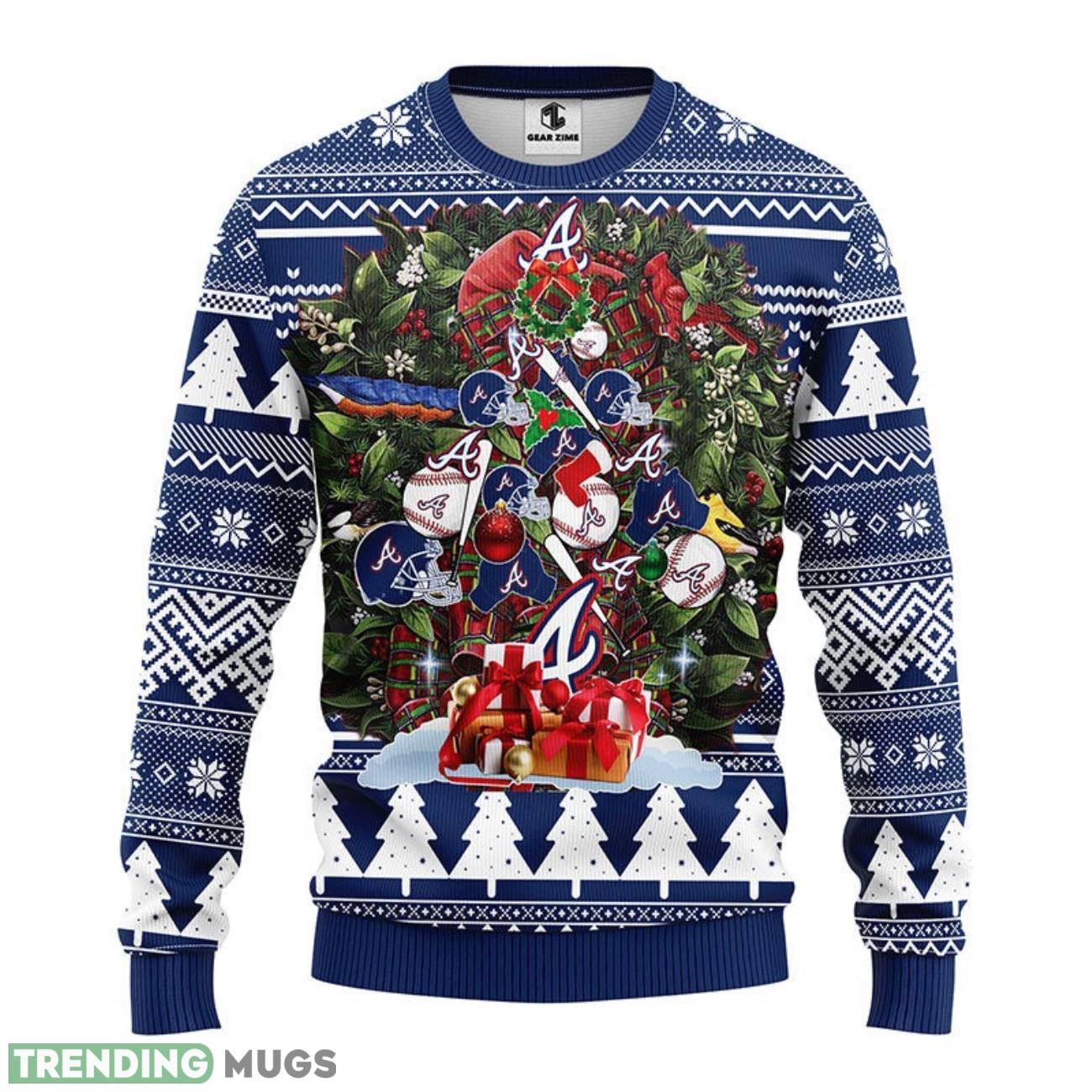 Atlanta Braves Tree Ugly Christmas Sweater Men Women Unisex Sweater 3D Sweater Atlanta Braves Tree Ugly Christmas Sweater Men Women Unisex Sweater 3D Sweater
