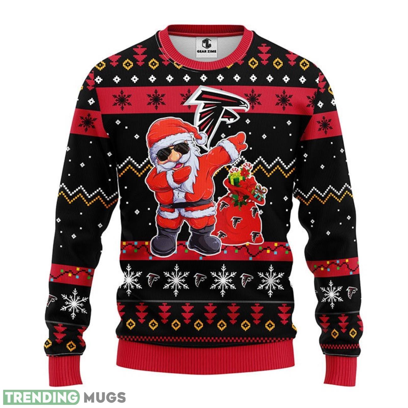 Atlanta Falcons Dabbing Santa Claus Ugly Christmas Sweater For Sport Fans Christmas Gift 3D Sweater Atlanta Falcons Dabbing Santa Claus Ugly Christmas Sweater For Sport Fans Christmas Gift 3D Sweater