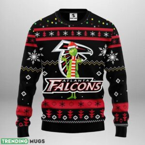 Atlanta Falcons Funny Grinch Ugly Christmas Sweater For Sport Fans Christmas Gift 3D Sweater