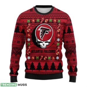 Atlanta Falcons Grateful Dead Ugly Christmas Sweater Men Women Unisex Sweater 3D Sweater