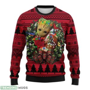 Atlanta Falcons Groot Hug Ugly Christmas Sweater For Sport Fans Christmas Gift 3D Sweater