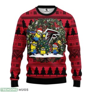 Atlanta Falcons Minion Ugly Christmas Sweater For Sport Fans Christmas Gift 3D Sweater