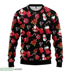 Atlanta Falcons Santa Claus Snowman Ugly Christmas Sweater For Sport Fans Christmas Gift 3D Sweater