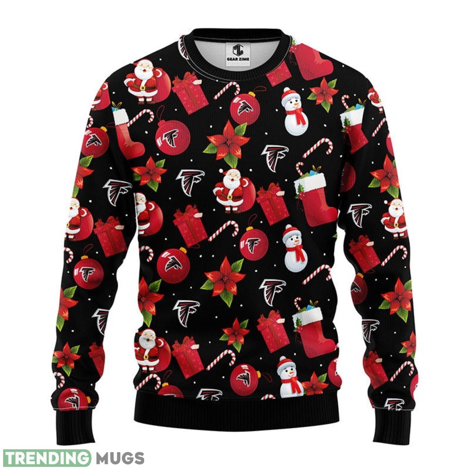 Atlanta Falcons Santa Claus Snowman Ugly Christmas Sweater For Sport Fans Christmas Gift 3D Sweater Atlanta Falcons Santa Claus Snowman Ugly Christmas Sweater For Sport Fans Christmas Gift 3D Sweater