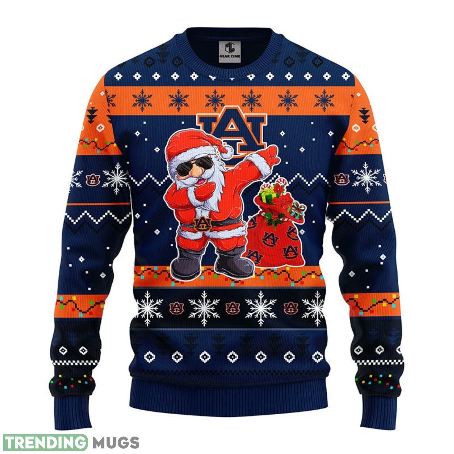 Auburn Tigers Dabbing Santa Claus Ugly Christmas Sweater For Sport Fans Christmas Gift 3D Sweater Auburn Tigers Dabbing Santa Claus Ugly Christmas Sweater For Sport Fans Christmas Gift 3D Sweater