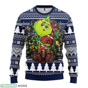 Auburn Tigers Grinch Hug Ugly Christmas Sweater For Sport Fans Christmas Gift 3D Sweater