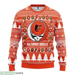 Baltimore Orioles Grateful Dead Ugly Christmas Sweater Men Women Unisex Sweater 3D Sweater