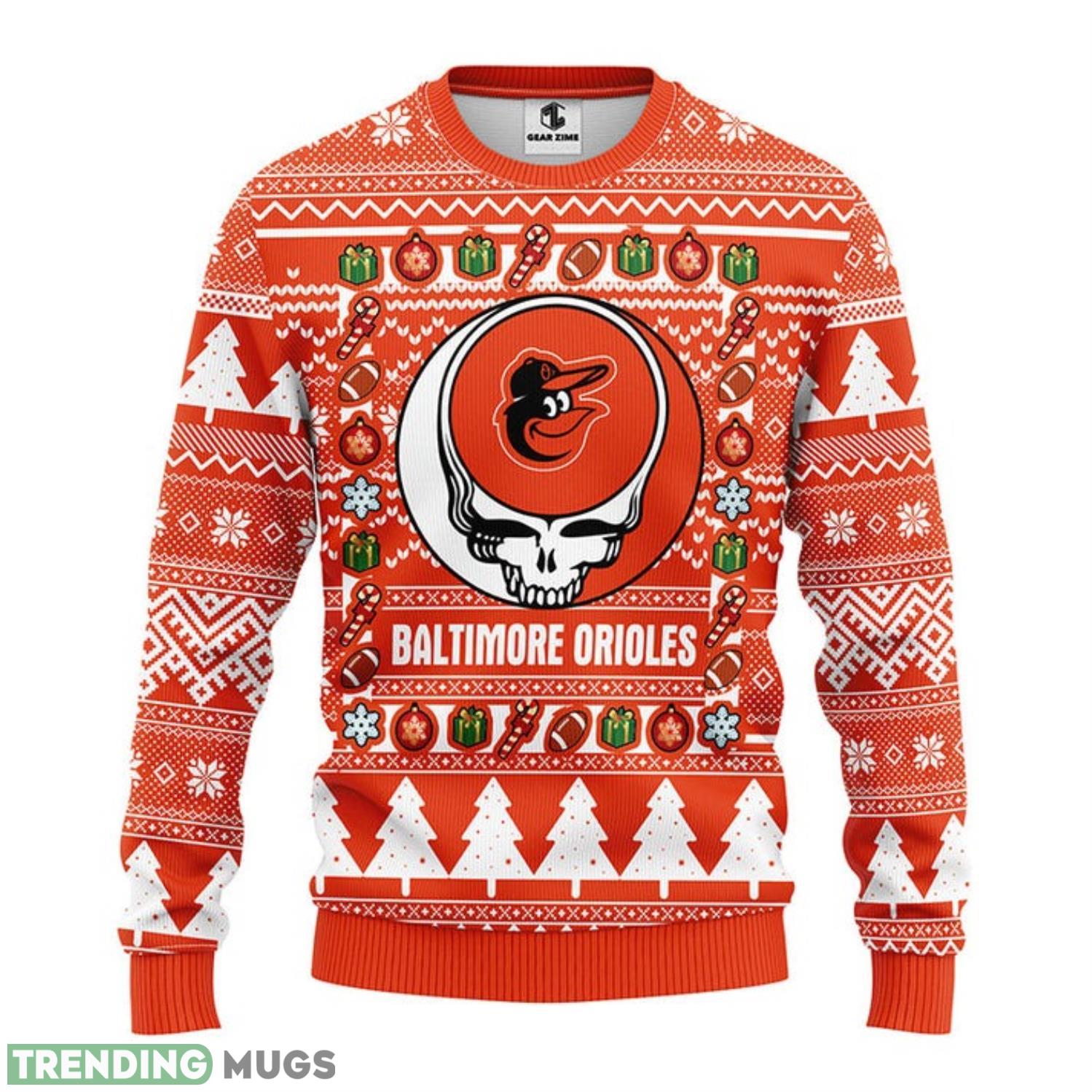 Baltimore Orioles Grateful Dead Ugly Christmas Sweater Men Women Unisex Sweater 3D Sweater Baltimore Orioles Grateful Dead Ugly Christmas Sweater Men Women Unisex Sweater 3D Sweater