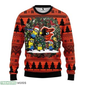 Baltimore Orioles Minion Ugly Christmas Sweater For Sport Fans Christmas Gift 3D Sweater