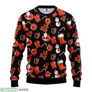 Baltimore Orioles Santa Claus Snowman Ugly Christmas Sweater For Sport Fans Christmas Gift 3D Sweater