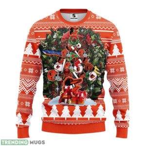 Baltimore Orioles Tree Ugly Christmas Sweater Men Women Unisex Sweater 3D Sweater