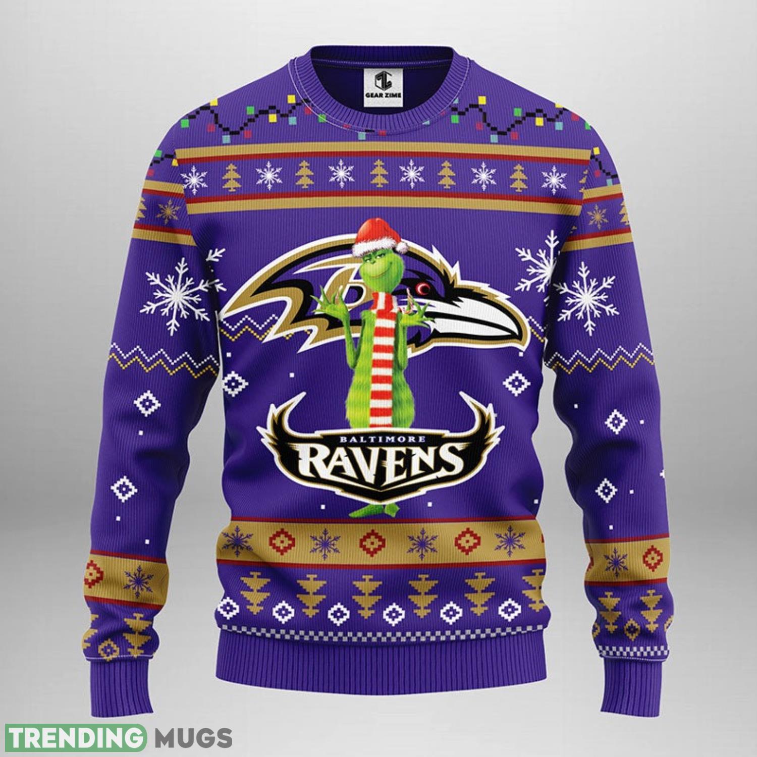 Baltimore Ravens Funny Grinch Ugly Christmas Sweater For Sport Fans Christmas Gift 3D Sweater Baltimore Ravens Funny Grinch Ugly Christmas Sweater For Sport Fans Christmas Gift 3D Sweater