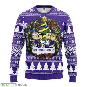 Baltimore Ravens Snoopy Dog Ugly Christmas Sweater For Sport Fans Christmas Gift Product Photo 1