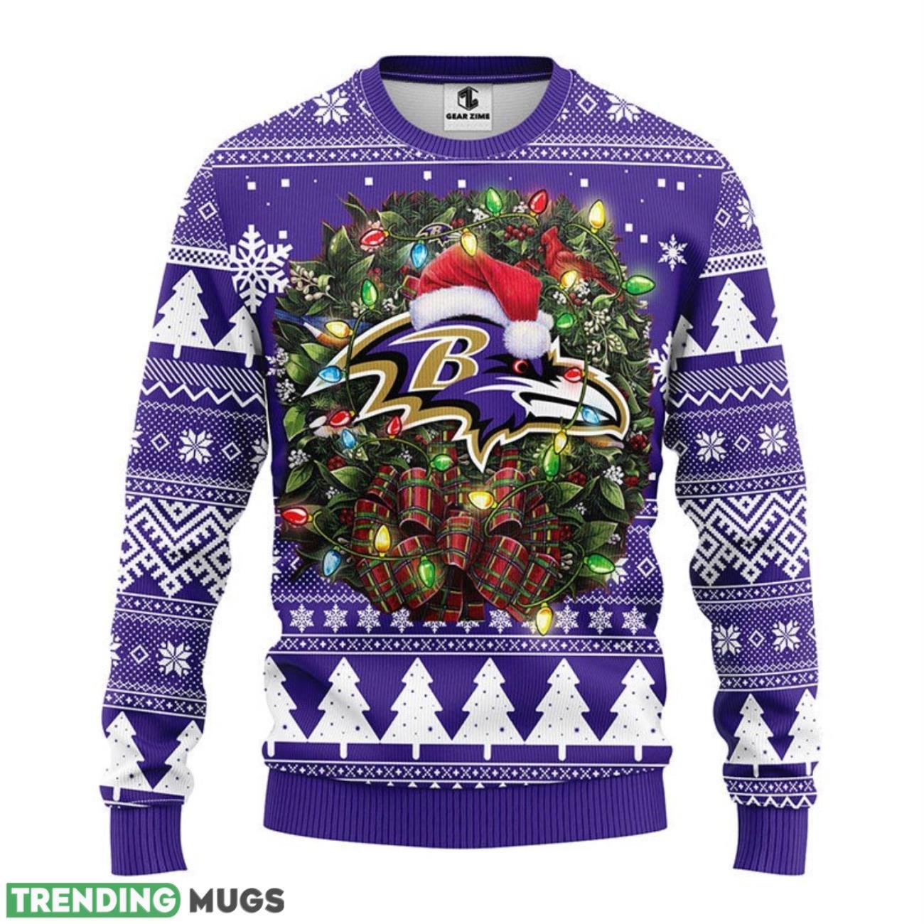 Baltimore Ravens Ugly Christmas Sweater For Sport Fans Christmas Gift 3D Sweater Baltimore Ravens Ugly Christmas Sweater For Sport Fans Christmas Gift 3D Sweater
