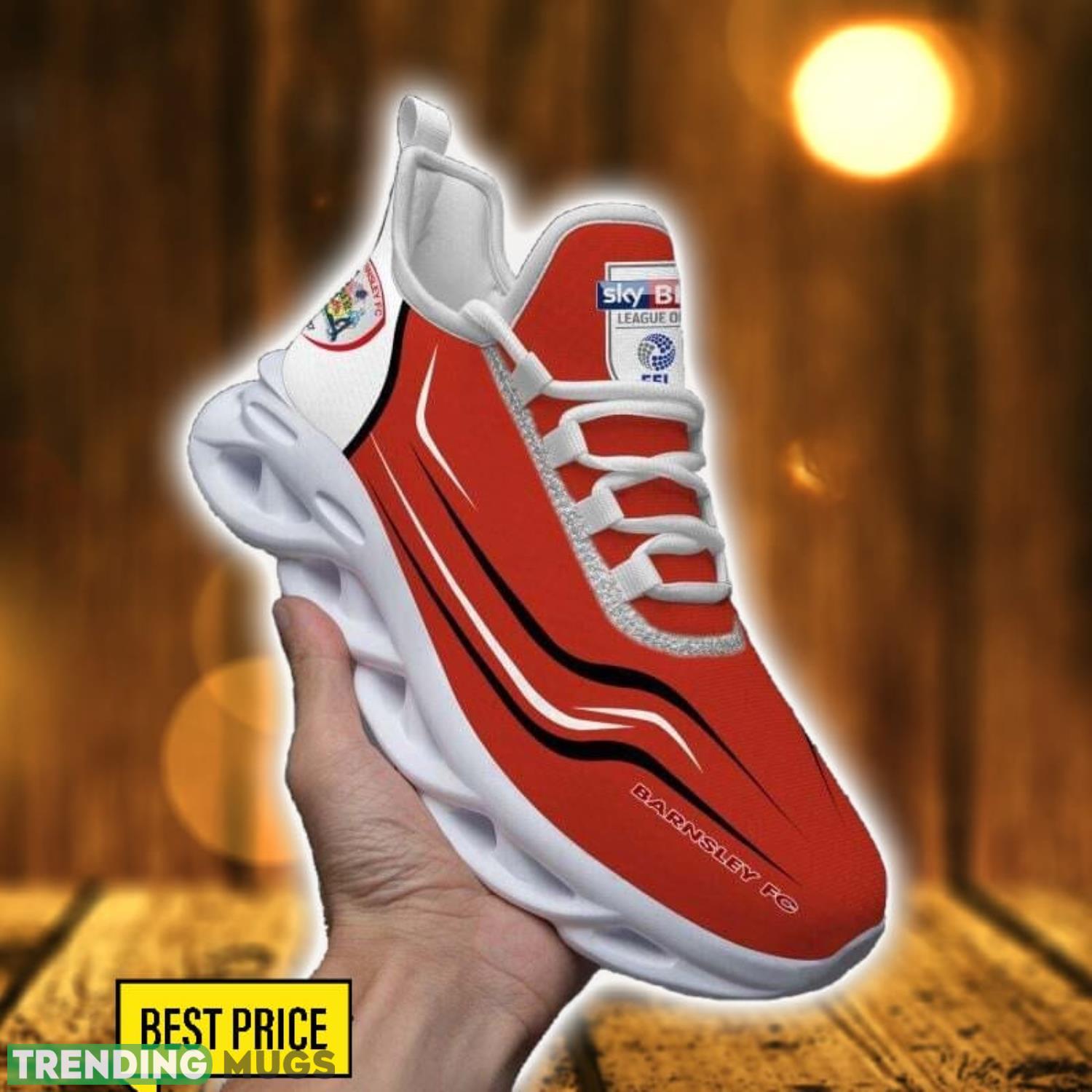 Barnsley F.C Max Soul Shoes Sneakers For Fans Running Gift Max Soul Barnsley F.C Max Soul Shoes Sneakers For Fans Running Gift Max Soul