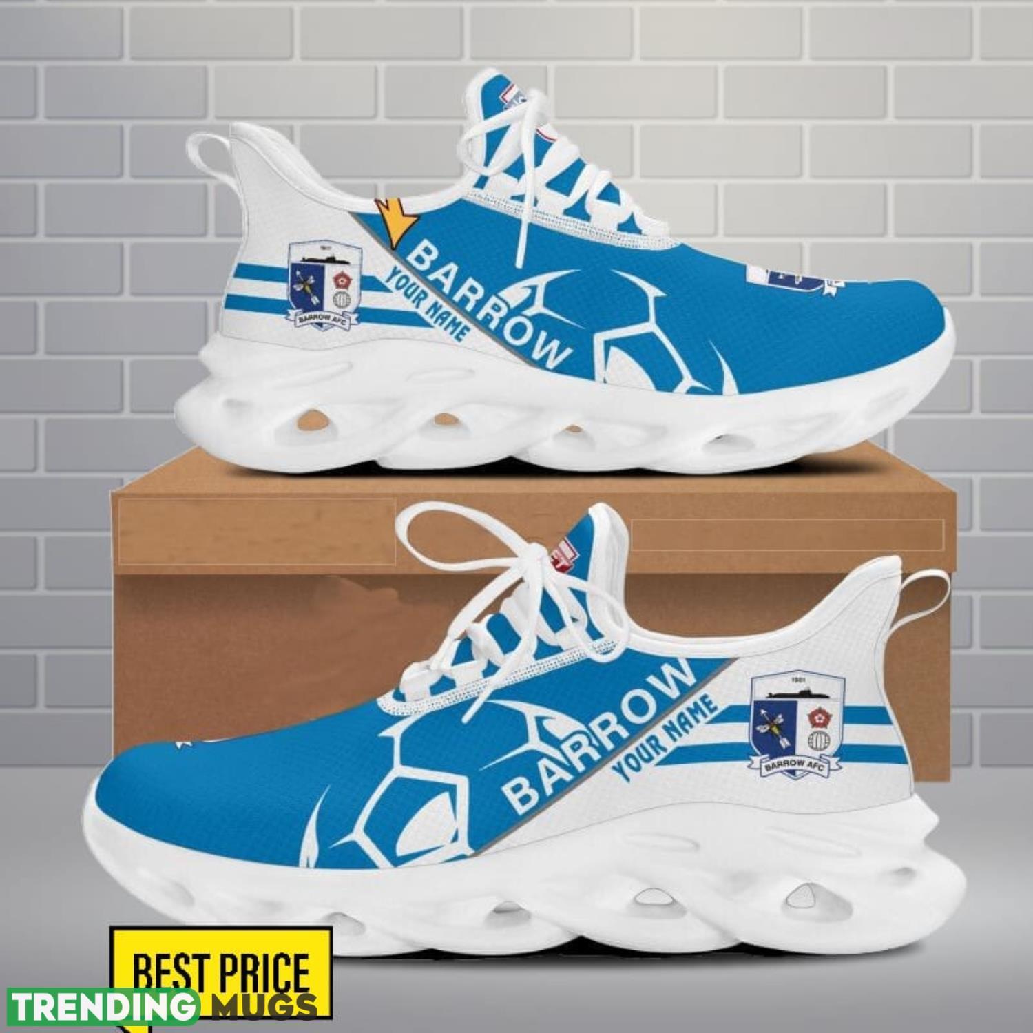 Barrow AFC Max Soul Shoes Sport Gift For Men And Women Trending Custom Name Max Soul Barrow AFC Max Soul Shoes Sport Gift For Men And Women Trending Custom Name Max Soul