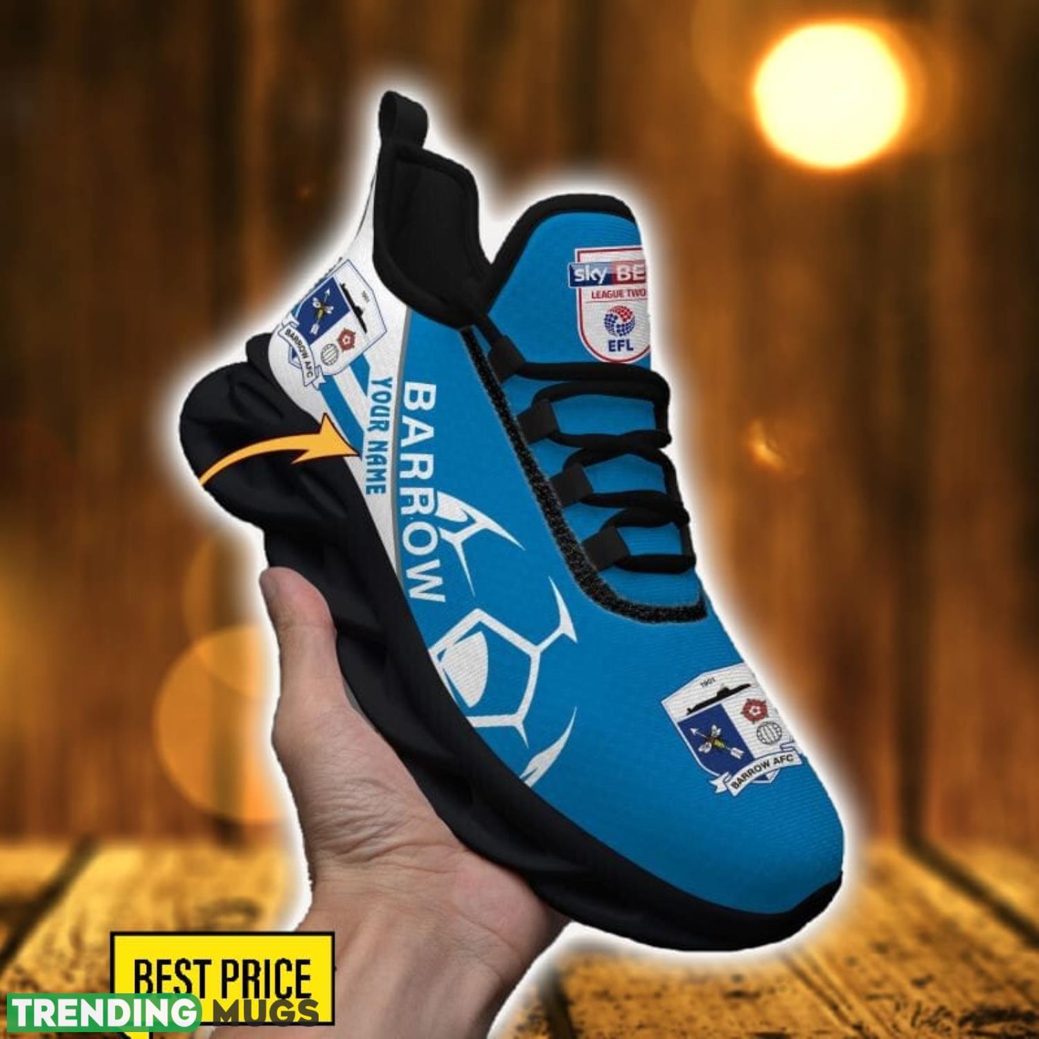 Barrow AFC Max Soul Shoes Sport Gift For Men And Women Trending Custom Name Max Soul Barrow AFC Max Soul Shoes Sport Gift For Men And Women Trending Custom Name Max Soul