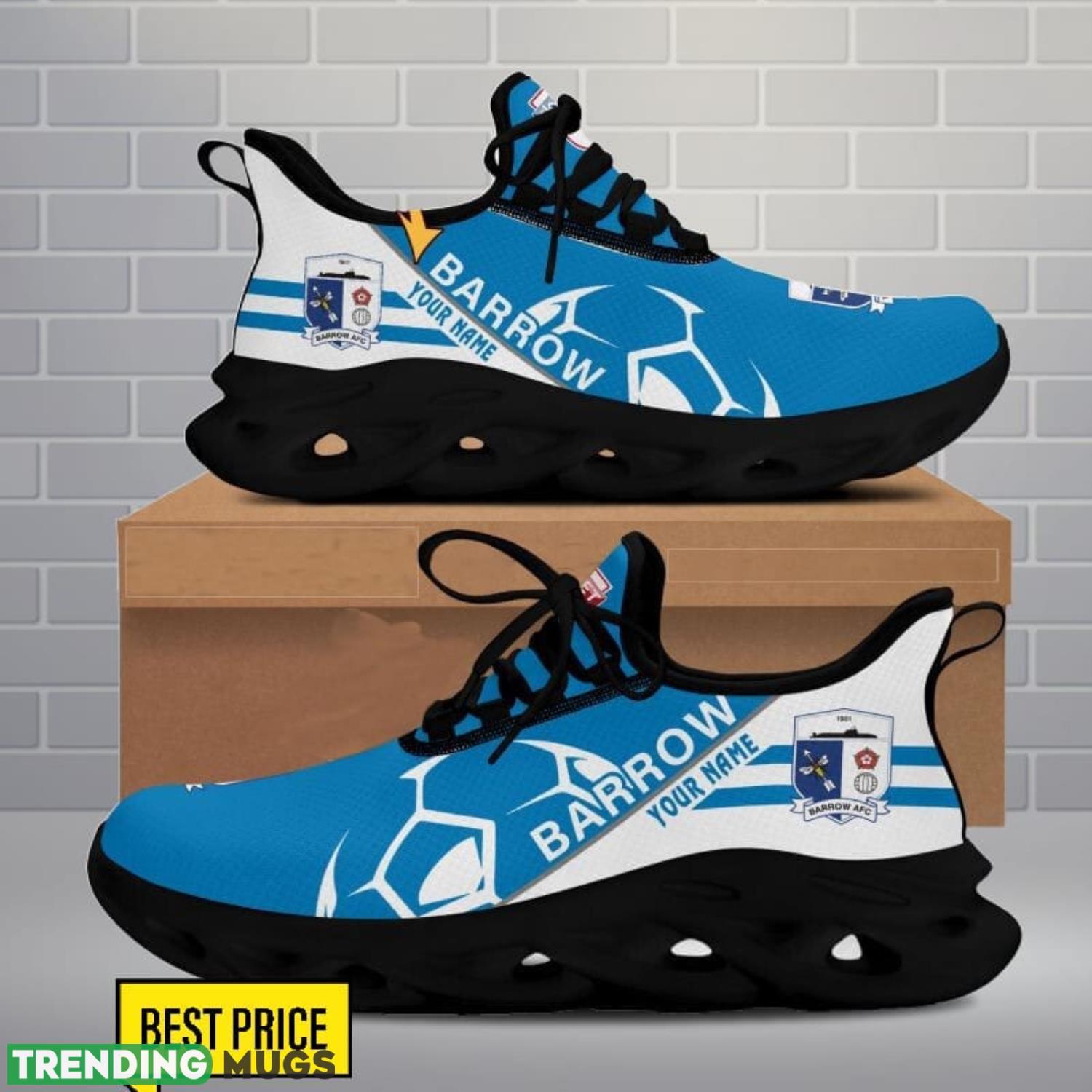 Barrow AFC Max Soul Shoes Sport Gift For Men And Women Trending Custom Name Max Soul Barrow AFC Max Soul Shoes Sport Gift For Men And Women Trending Custom Name Max Soul