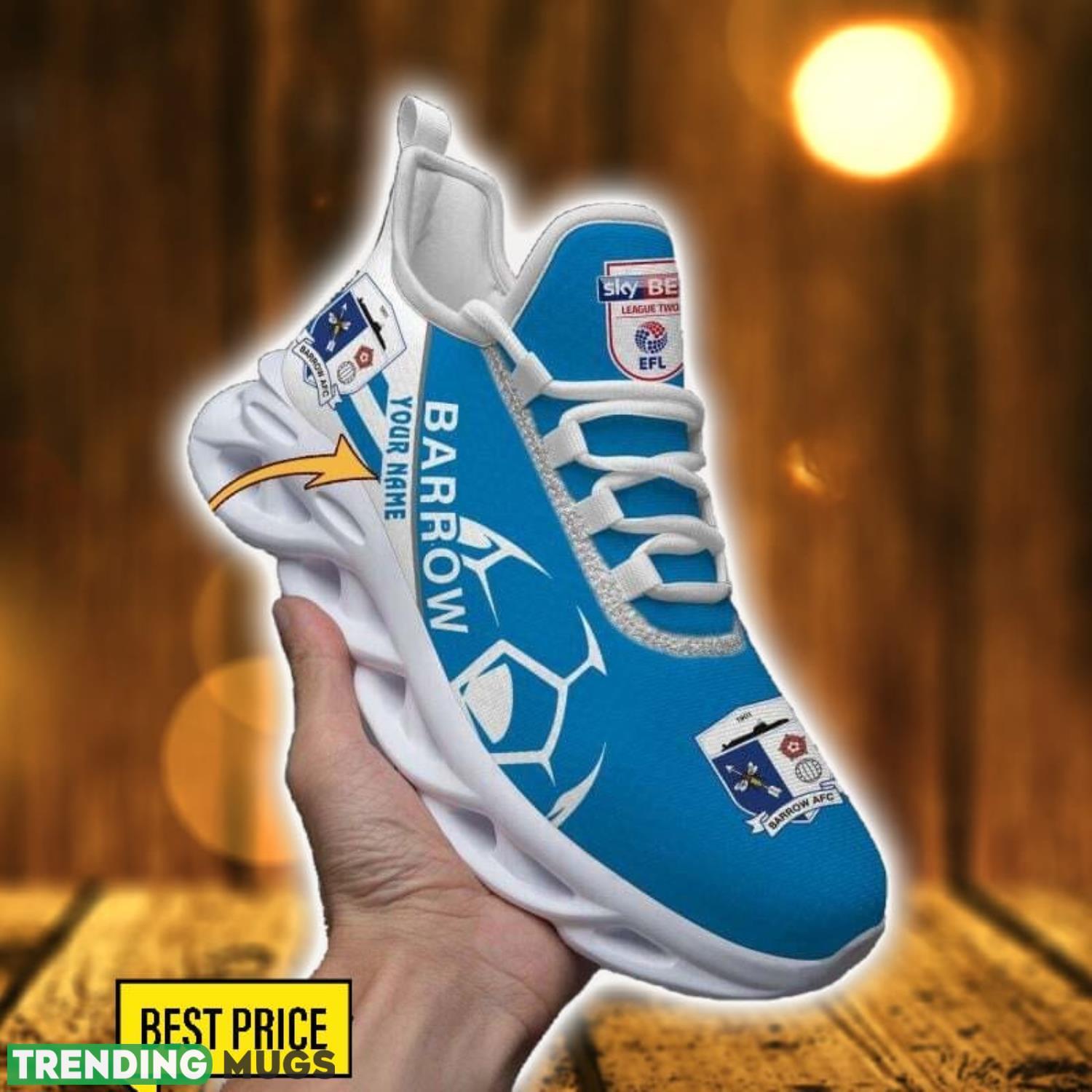 Barrow AFC Max Soul Shoes Sport Gift For Men And Women Trending Custom Name Max Soul Barrow AFC Max Soul Shoes Sport Gift For Men And Women Trending Custom Name Max Soul