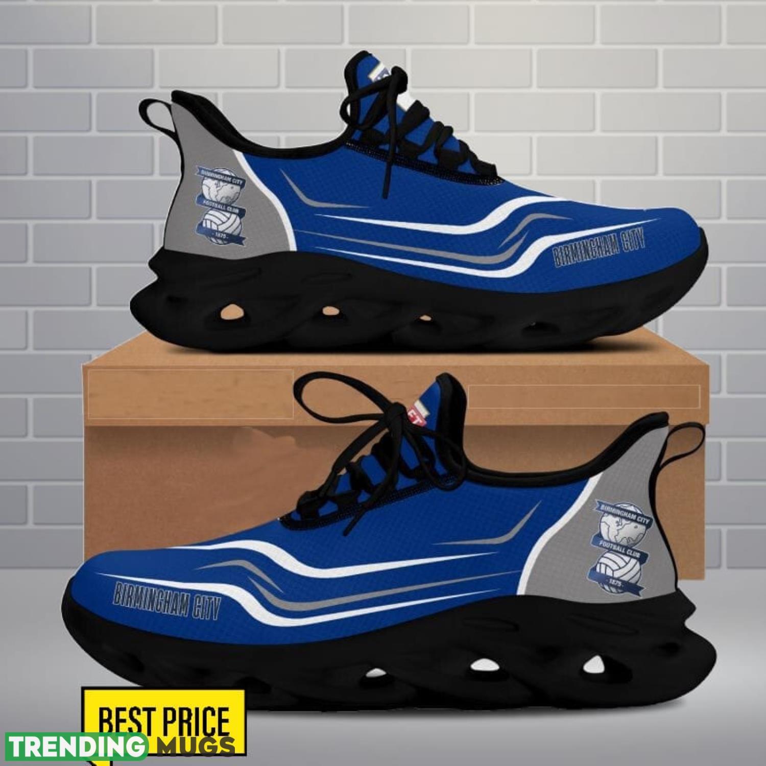 Birmingham City F.C Max Soul Shoes Sneakers For Fans Running Gift Max Soul Birmingham City F.C Max Soul Shoes Sneakers For Fans Running Gift Max Soul