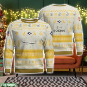 Boeing E-4 E4 3D Aircraft Ugly Christmas Sweater Christmas Pattern Holiday Gift Product Photo 1