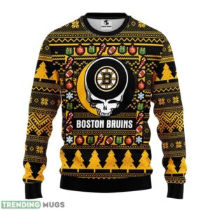 Boston Bruins Grateful Dead Ugly Christmas Sweater Men Women Unisex Sweater Product Photo 1