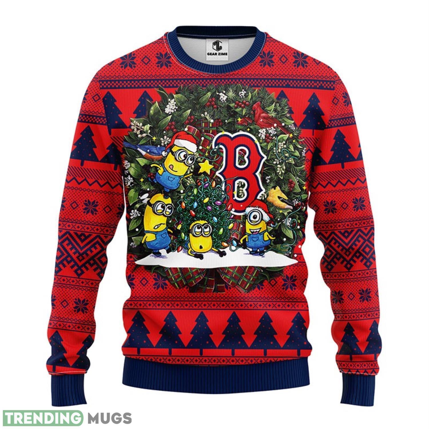 Boston Red Sox Minion Christmas Ugly Sweater 3D Christmas Sweater For Men Women Christmas Gift For Sport Team 3D Sweater Boston Red Sox Minion Christmas Ugly Sweater 3D Christmas Sweater For Men Women Christmas Gift For Sport Team 3D Sweater