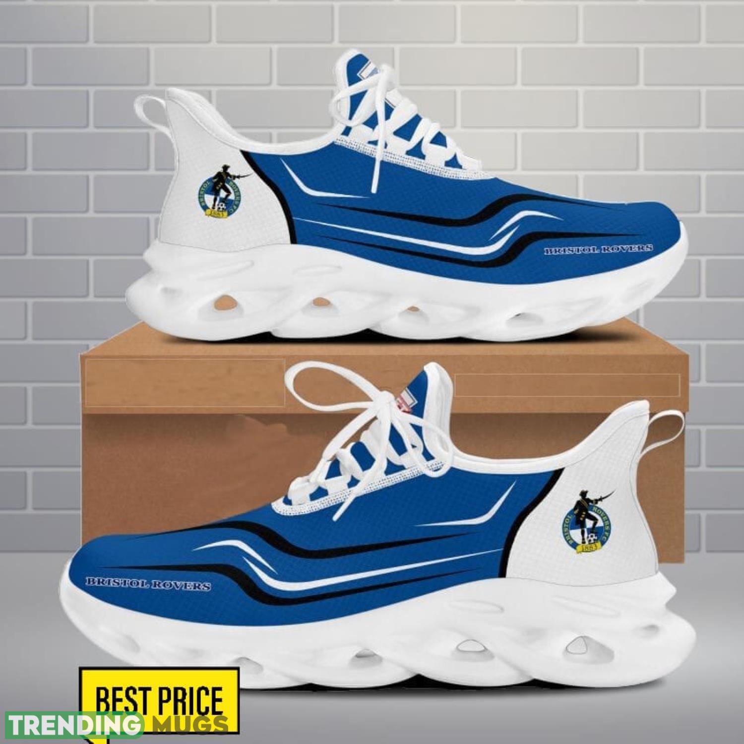 Bristol Rovers Max Soul Shoes Sneakers For Fans Running Gift Max Soul Bristol Rovers Max Soul Shoes Sneakers For Fans Running Gift Max Soul