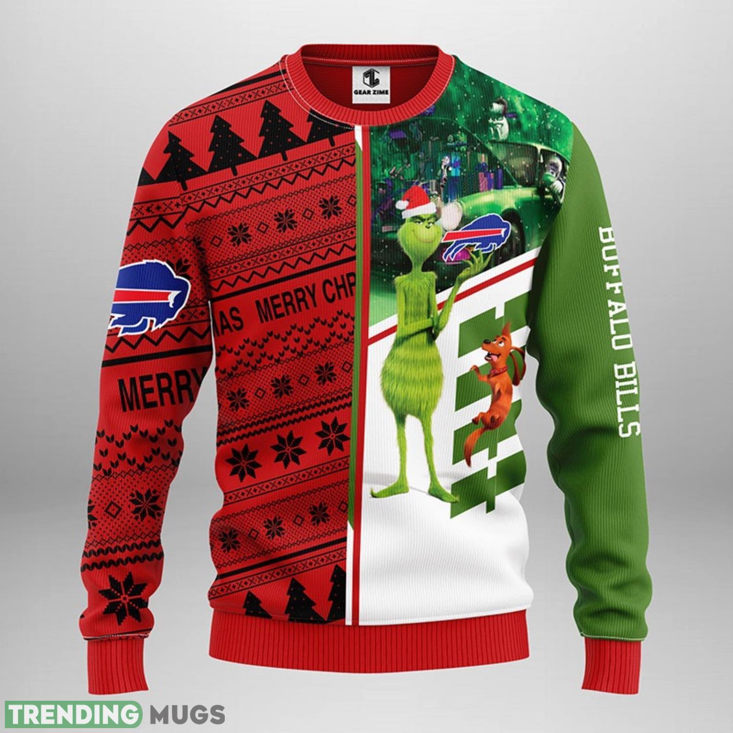 Buffalo Bills Grinch & Scooby Doo Christmas Ugly Sweater 3D Christmas Sweater For Men Women Christmas Gift For Sport Team 3D Sweater Buffalo Bills Grinch & Scooby Doo Christmas Ugly Sweater 3D Christmas Sweater For Men Women Christmas Gift For Sport Team 3D Sweater
