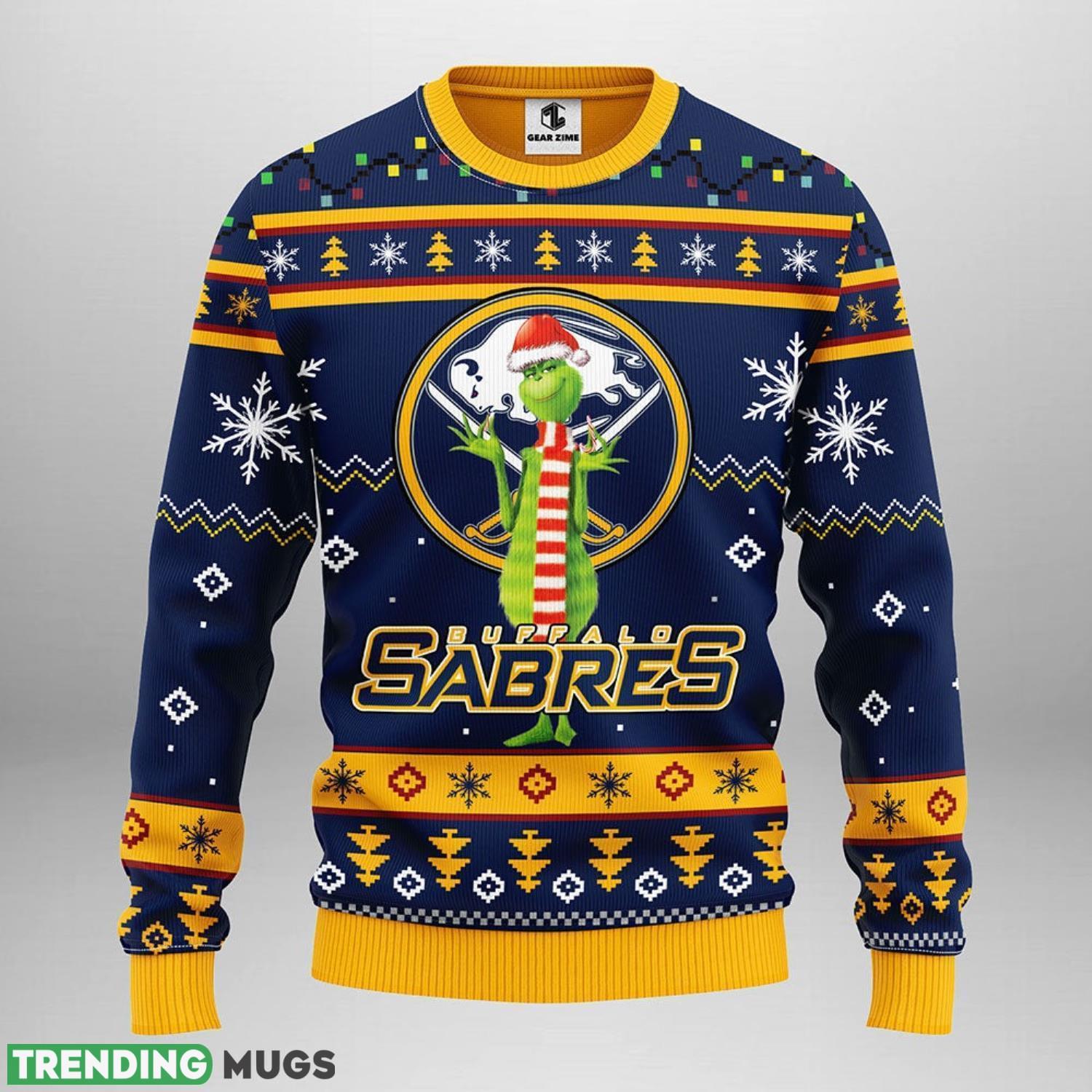 Buffalo Sabres Funny Grinch Christmas Ugly Sweater 3D Christmas Sweater For Men Women Christmas Gift For Sport Team 3D Sweater Buffalo Sabres Funny Grinch Christmas Ugly Sweater 3D Christmas Sweater For Men Women Christmas Gift For Sport Team 3D Sweater