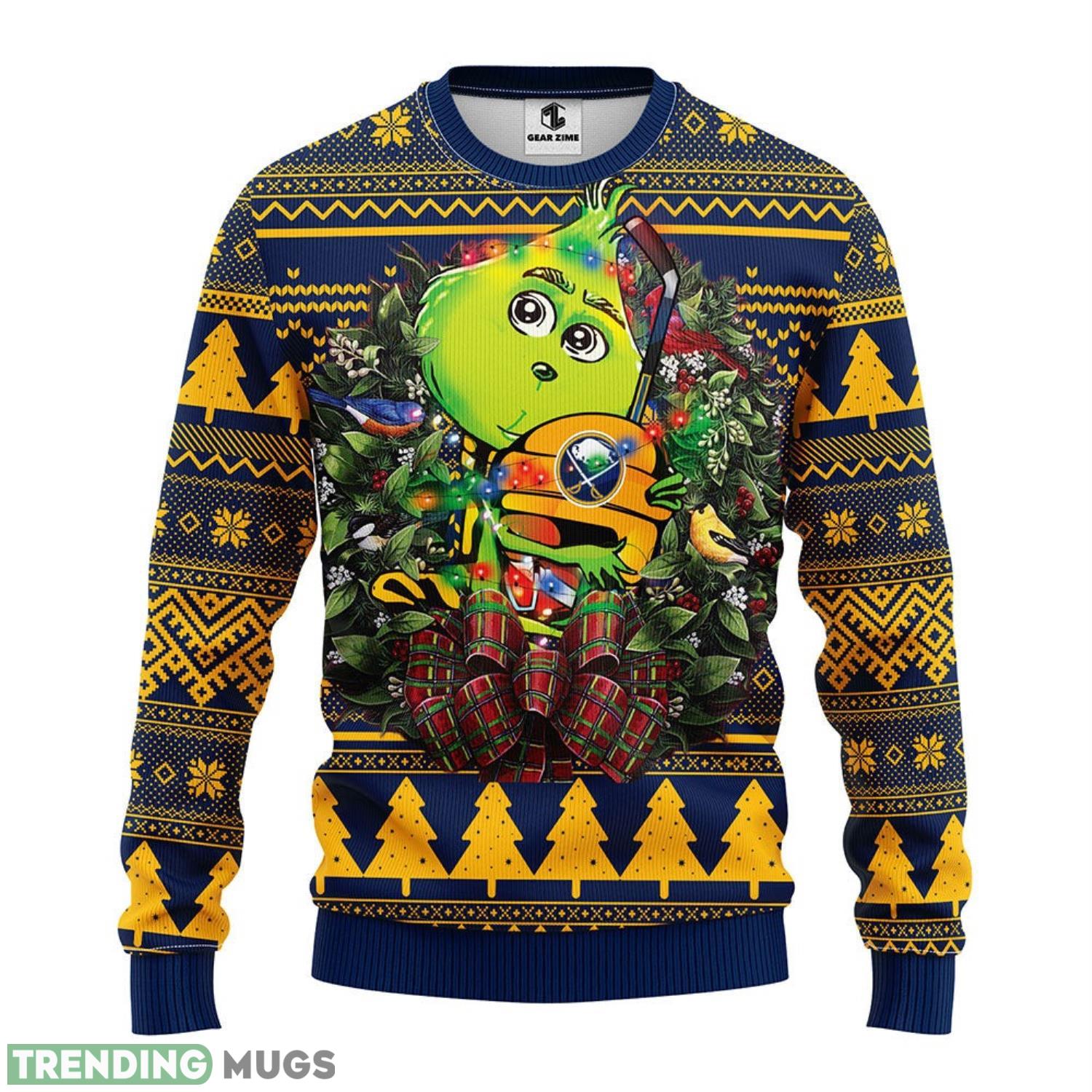 Buffalo Sabres Grinch Hug Christmas Ugly Sweater 3D Christmas Sweater For Men Women Christmas Gift For Sport Team 3D Sweater Buffalo Sabres Grinch Hug Christmas Ugly Sweater 3D Christmas Sweater For Men Women Christmas Gift For Sport Team 3D Sweater