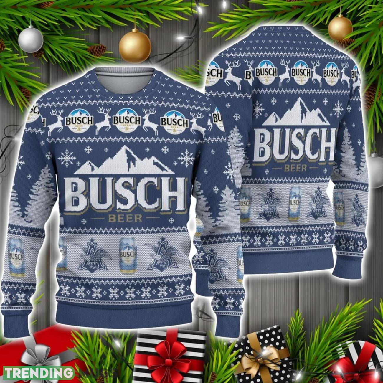 Busch Beer Mountain Ugly Sweater Christmas Holiday Gift Christmas 3D Sweater Busch Beer Mountain Ugly Sweater Christmas Holiday Gift Christmas 3D Sweater