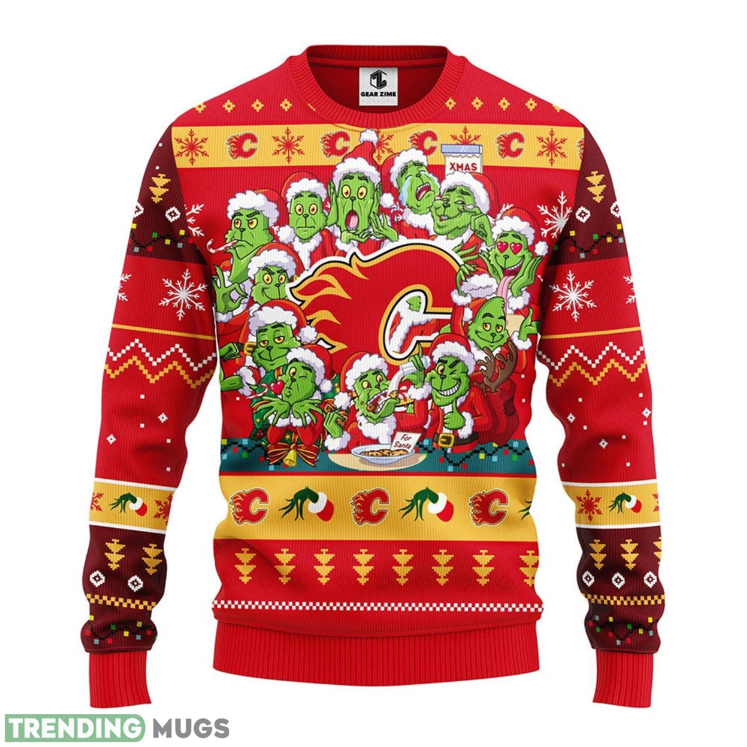 Calgary Flames 12 Grinch Xmas Day Christmas Ugly Sweater 3D Christmas Sweater For Men Women Christmas Gift For Sport Team 3D Sweater Calgary Flames 12 Grinch Xmas Day Christmas Ugly Sweater 3D Christmas Sweater For Men Women Christmas Gift For Sport Team 3D Sweater
