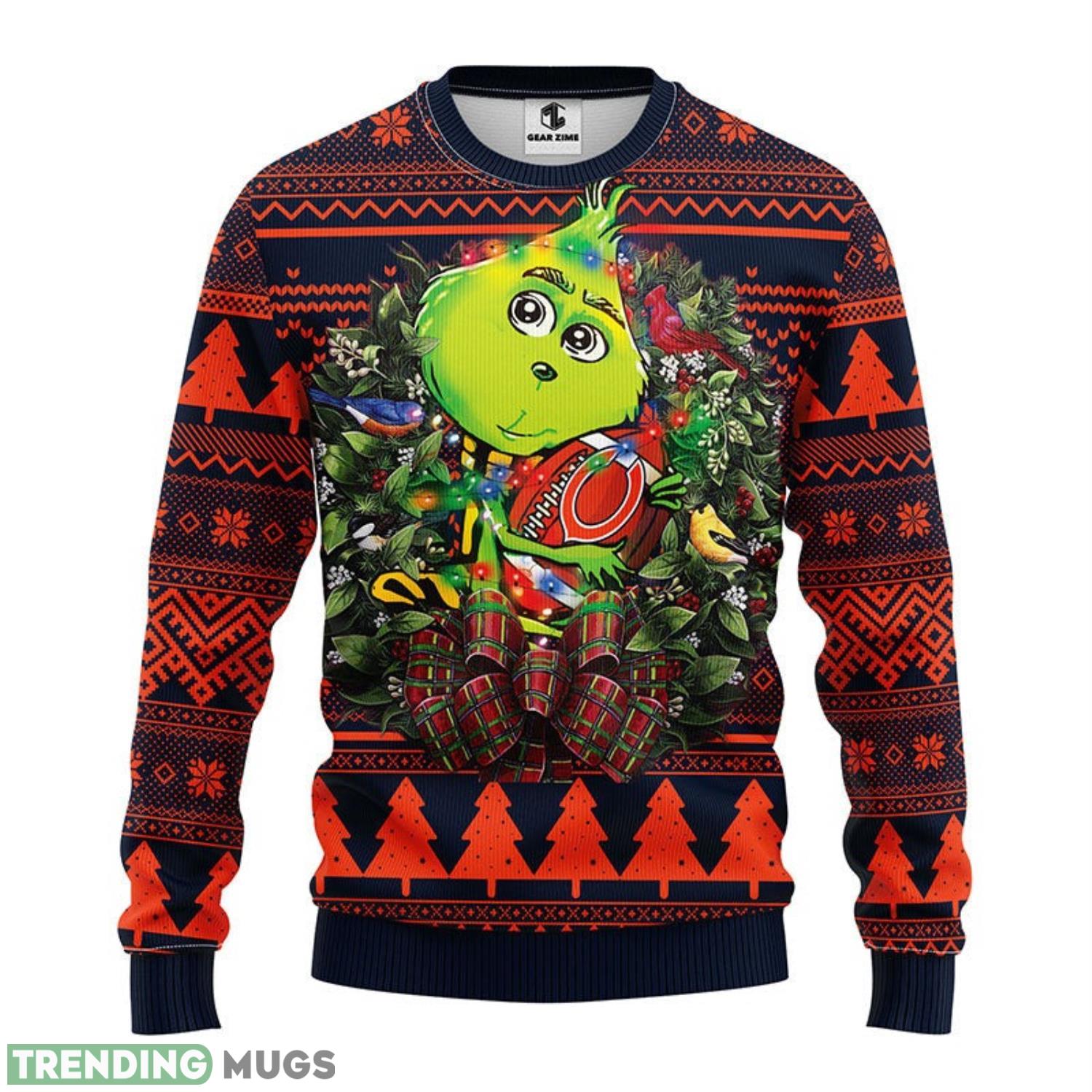 Chicago Bears Grinch Hug Christmas Ugly Sweater 3D Christmas Sweater For Men Women Christmas Gift For Sport Team 3D Sweater Chicago Bears Grinch Hug Christmas Ugly Sweater 3D Christmas Sweater For Men Women Christmas Gift For Sport Team 3D Sweater
