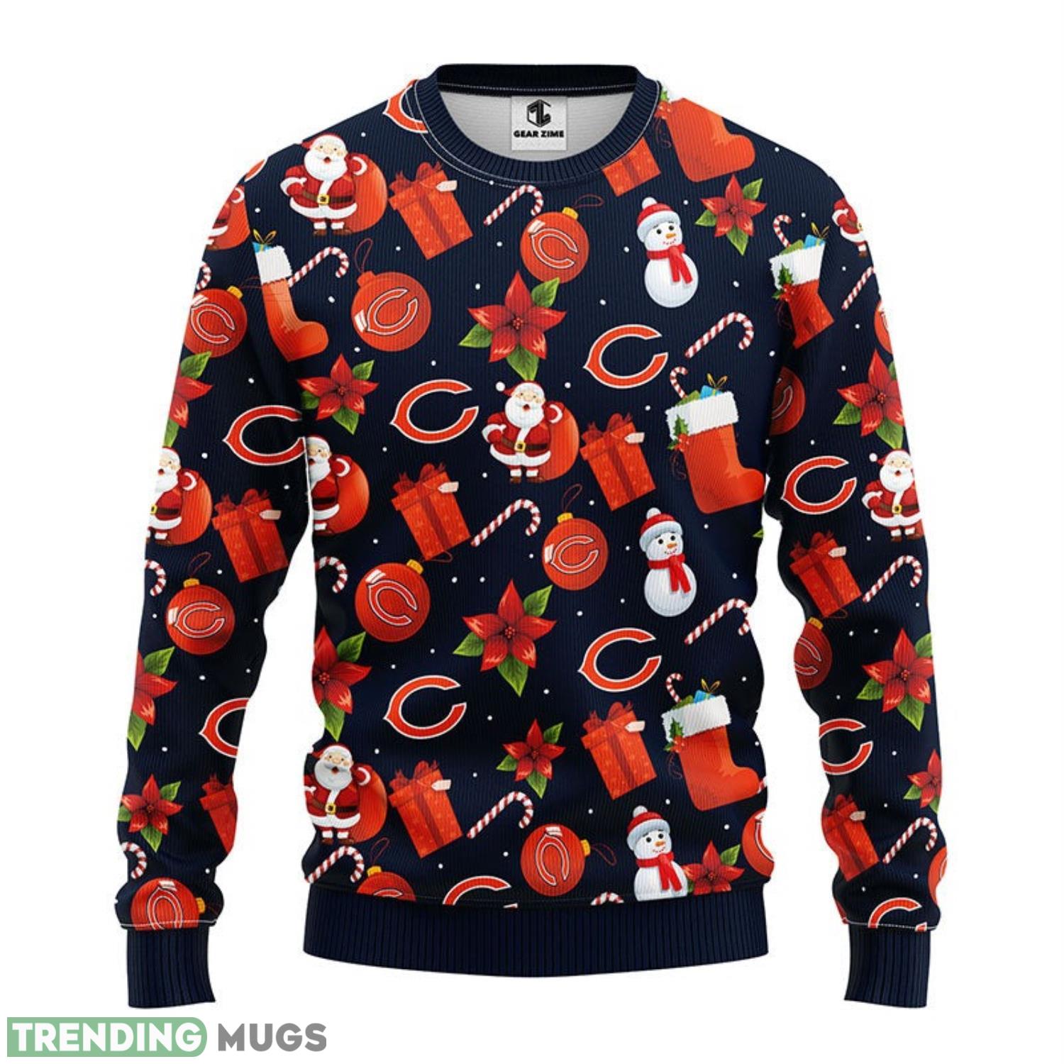 Chicago Bears Santa Claus Snowman Christmas Ugly Sweater 3D Christmas Sweater For Men Women Christmas Gift For Sport Team 3D Sweater Chicago Bears Santa Claus Snowman Christmas Ugly Sweater 3D Christmas Sweater For Men Women Christmas Gift For Sport Team 3D Sweater