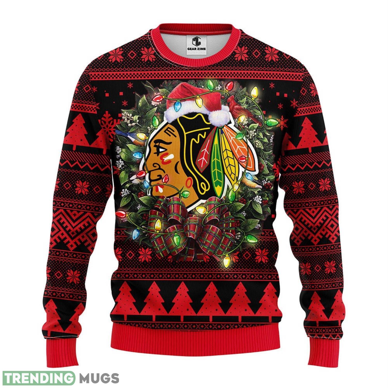 Chicago Blackhawks Christmas Ugly Sweater 3D Christmas Sweater For Men Women Christmas Gift For Sport Team 3D Sweater Chicago Blackhawks Christmas Ugly Sweater 3D Christmas Sweater For Men Women Christmas Gift For Sport Team 3D Sweater