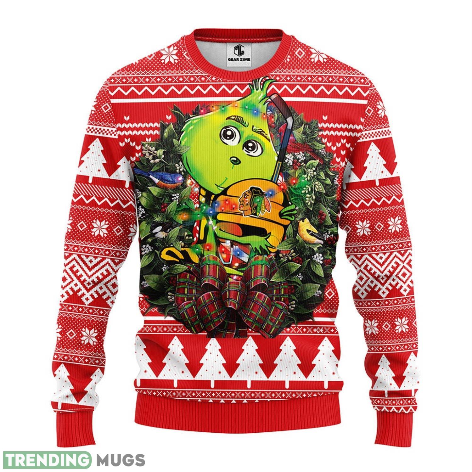 Chicago Blackhawks Grinch Hug Christmas Ugly Sweater 3D Christmas Sweater For Men Women Christmas Gift For Sport Team 3D Sweater Chicago Blackhawks Grinch Hug Christmas Ugly Sweater 3D Christmas Sweater For Men Women Christmas Gift For Sport Team 3D Sweater