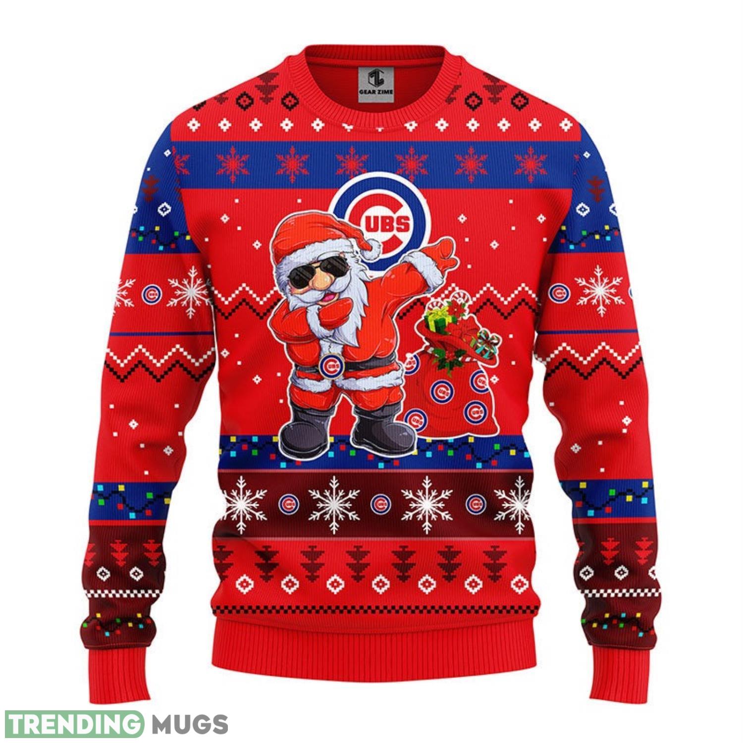 Chicago Cubs Dabbing Santa Claus Christmas Ugly Sweater 3D Christmas Sweater For Men Women Christmas Gift For Sport Team 3D Sweater Chicago Cubs Dabbing Santa Claus Christmas Ugly Sweater 3D Christmas Sweater For Men Women Christmas Gift For Sport Team 3D Sweater