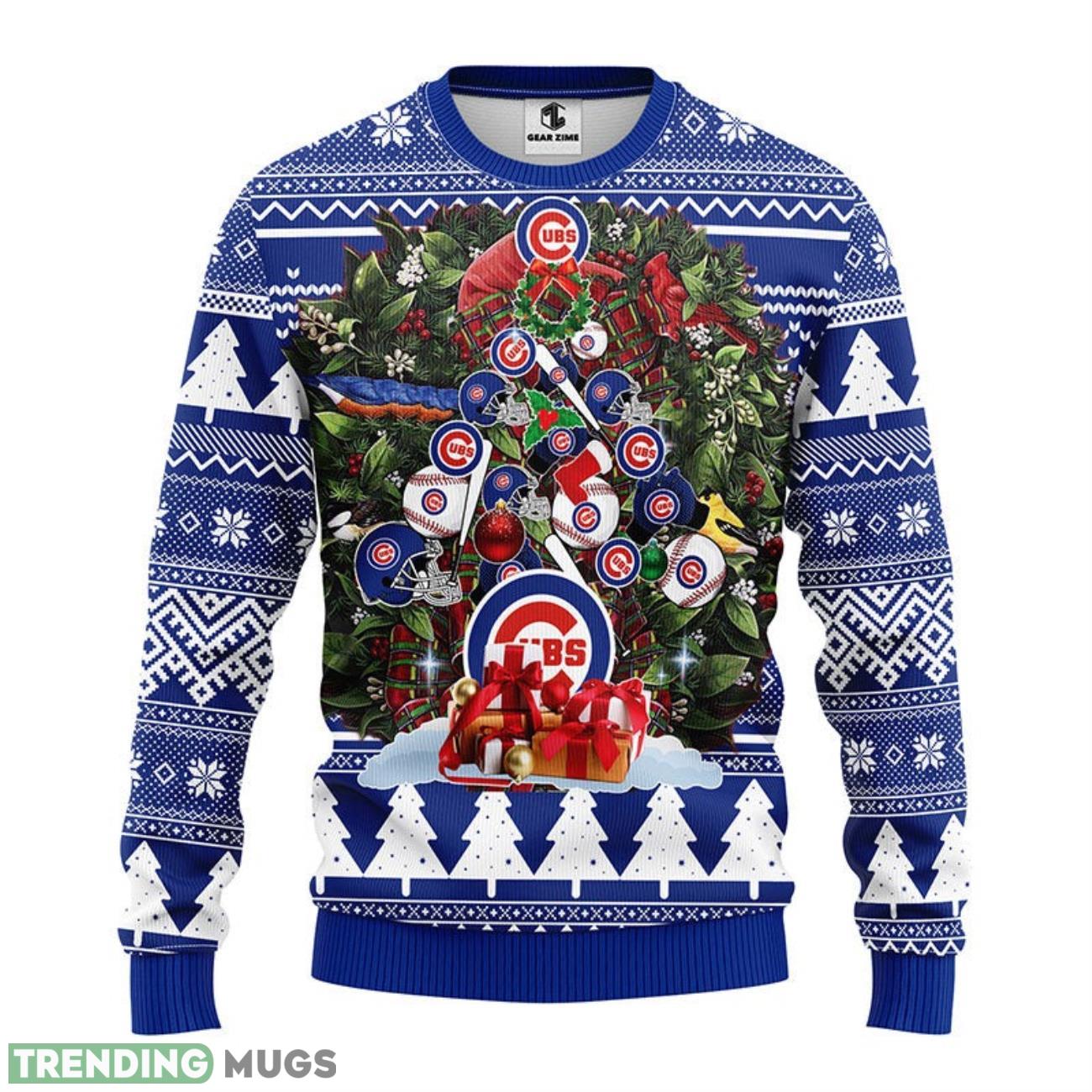 Chicago Cubs Tree Ugly Christmas Sweater Holiday Gift For Sport Fans 3D Sweater Chicago Cubs Tree Ugly Christmas Sweater Holiday Gift For Sport Fans 3D Sweater