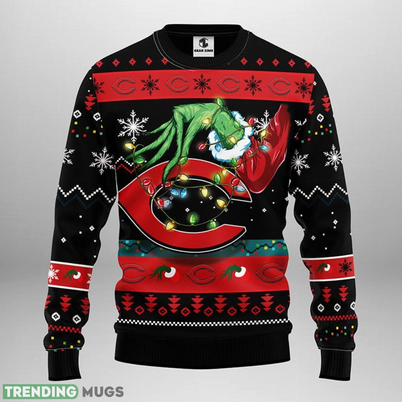 Cincinnati Reds Funny Grinch AOP Ugly Christmas Sweater Christmas Holiday Gift For Fans 3D Sweater Cincinnati Reds Funny Grinch AOP Ugly Christmas Sweater Christmas Holiday Gift For Fans 3D Sweater