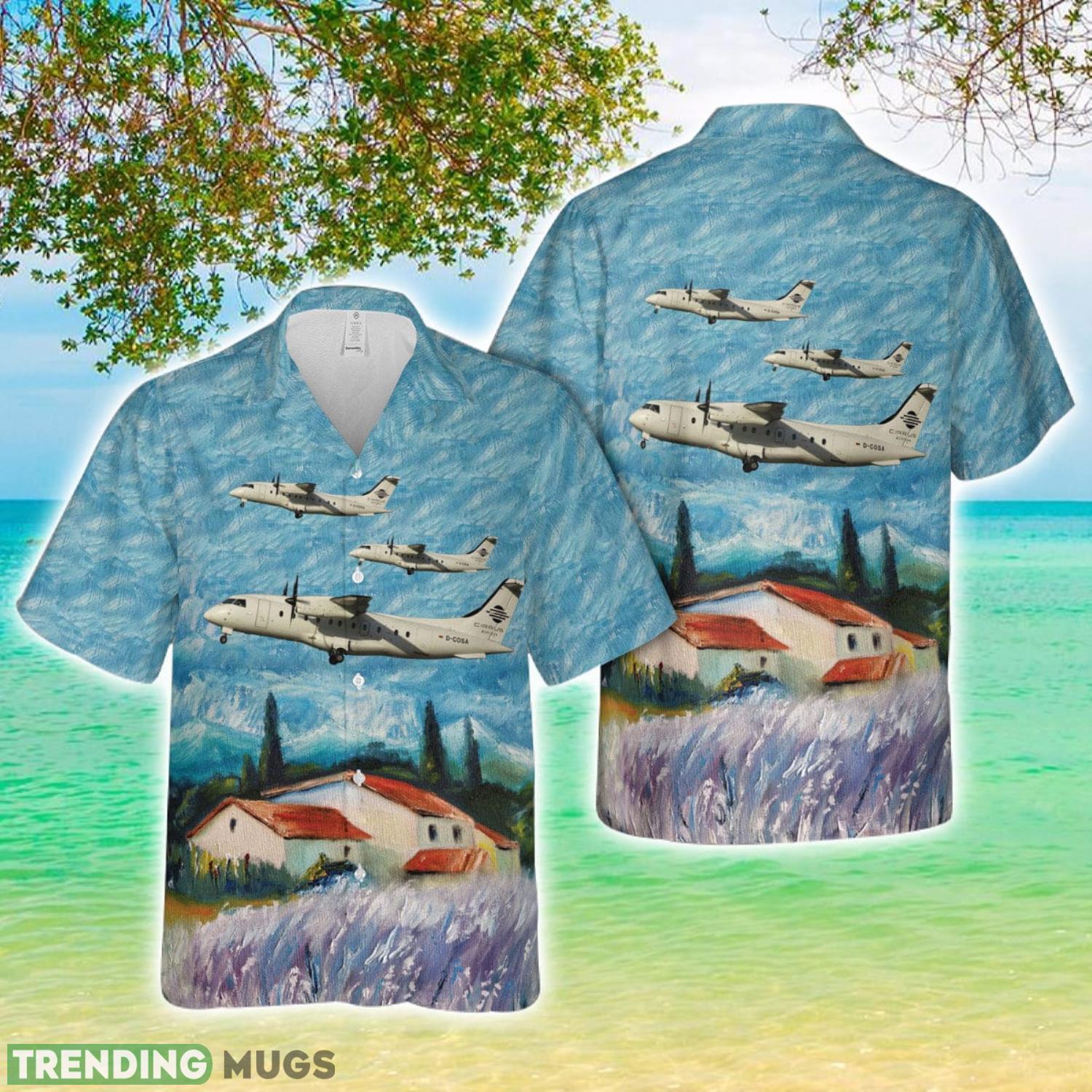 Cirrus Airlines Dornier C 146A Wolfhound (328 110) AOP Hawaiian Shirt Hawaiian Shirt Cirrus Airlines Dornier C 146A Wolfhound (328 110) AOP Hawaiian Shirt Hawaiian Shirt
