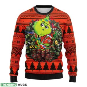 Cleveland Browns Grinch Hug AOP Ugly Christmas Sweater Christmas Holiday Gift For Fans 3D Sweater