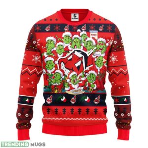 Cleveland Indians 12 Grinch Xmas Day AOP Ugly Christmas Sweater Christmas Holiday Gift For Fans 3D Sweater