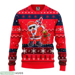 Cleveland Indians Dabbing Santa Claus AOP Ugly Christmas Sweater Christmas Holiday Gift For Fans 3D Sweater